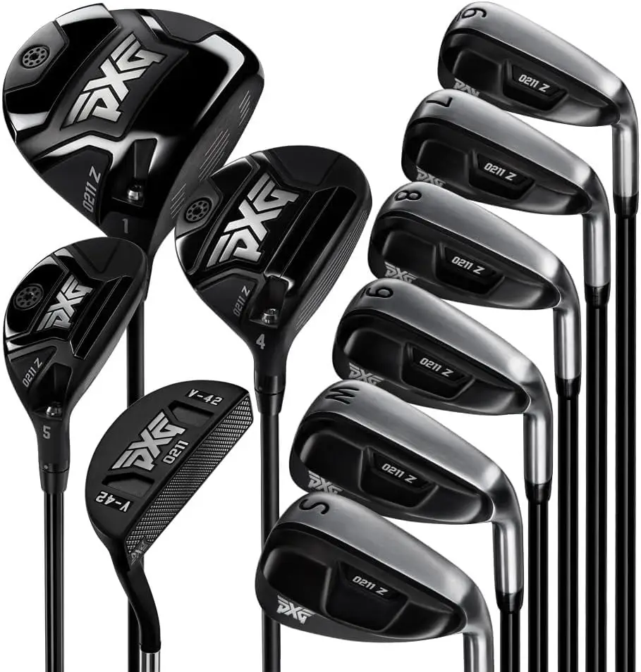 Pxg 0211Z Golf Clubs - 10 Club Complete Golf Club Set With Irons, Driver, Fairway, Hybrid, And Putter With Graphite Shafts