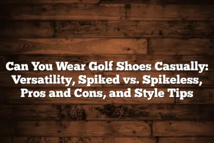 Can You Wear Golf Shoes Casually: Versatility, Spiked Vs. Spikeless, Pros And Cons, And Style Tips