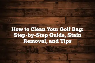 How To Clean Your Golf Bag: Step-By-Step Guide, Stain Removal, And Tips