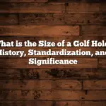 What Is The Size Of A Golf Hole? History, Standardization, And Significance