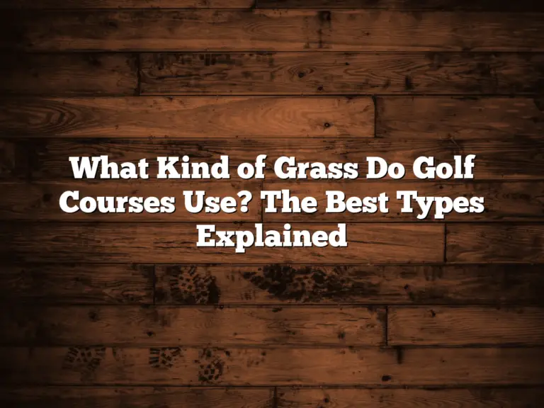 What Kind Of Grass Do Golf Courses Use? The Best Types Explained