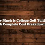 How Much Is College Golf Tuition? A Complete Cost Breakdown