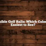 Visible Golf Balls: Which Color Is Easiest to See?