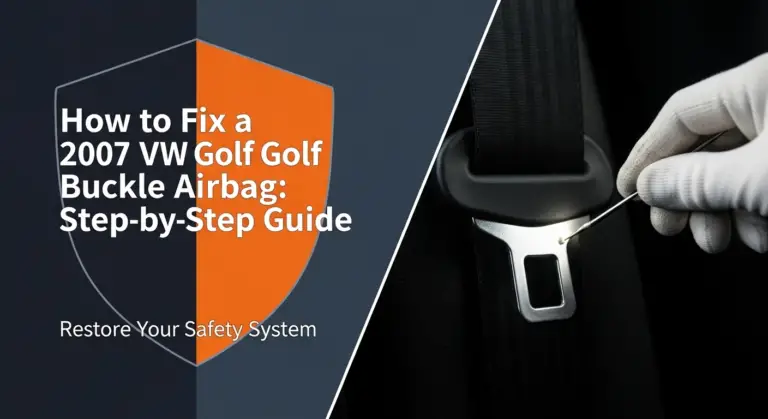 How To Fix A 2007 Vw Golf Seatbelt Buckle Airbag: Step-By-Step Guide