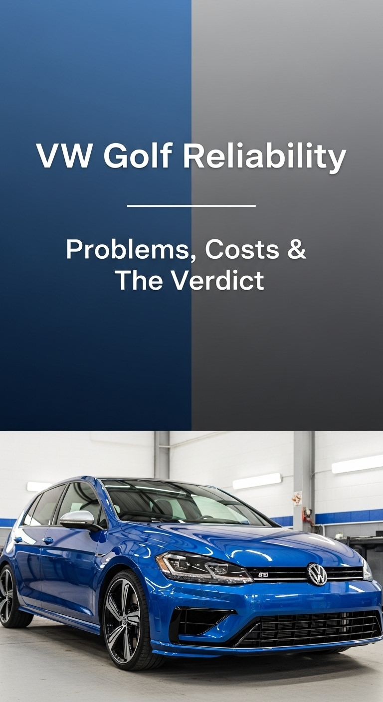 A White Vw Golf R Parked, Illustrating A Common Model Discussed When Asking Is Golf R Reliable