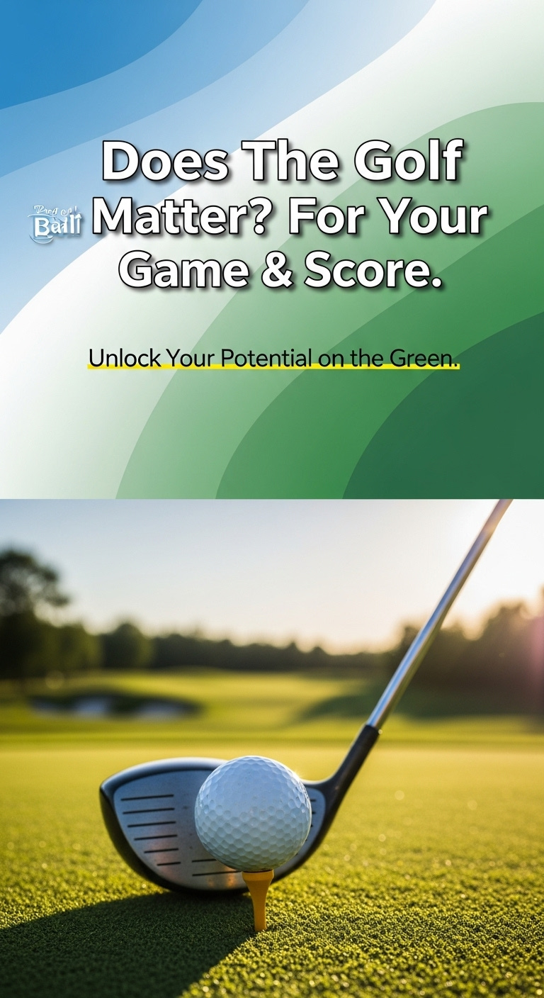 A Golf Ball Resting On A Tee On A Golf Course, Ready For A Drive, Emphasizing &Quot;Does The Golf Ball Matter&Quot;