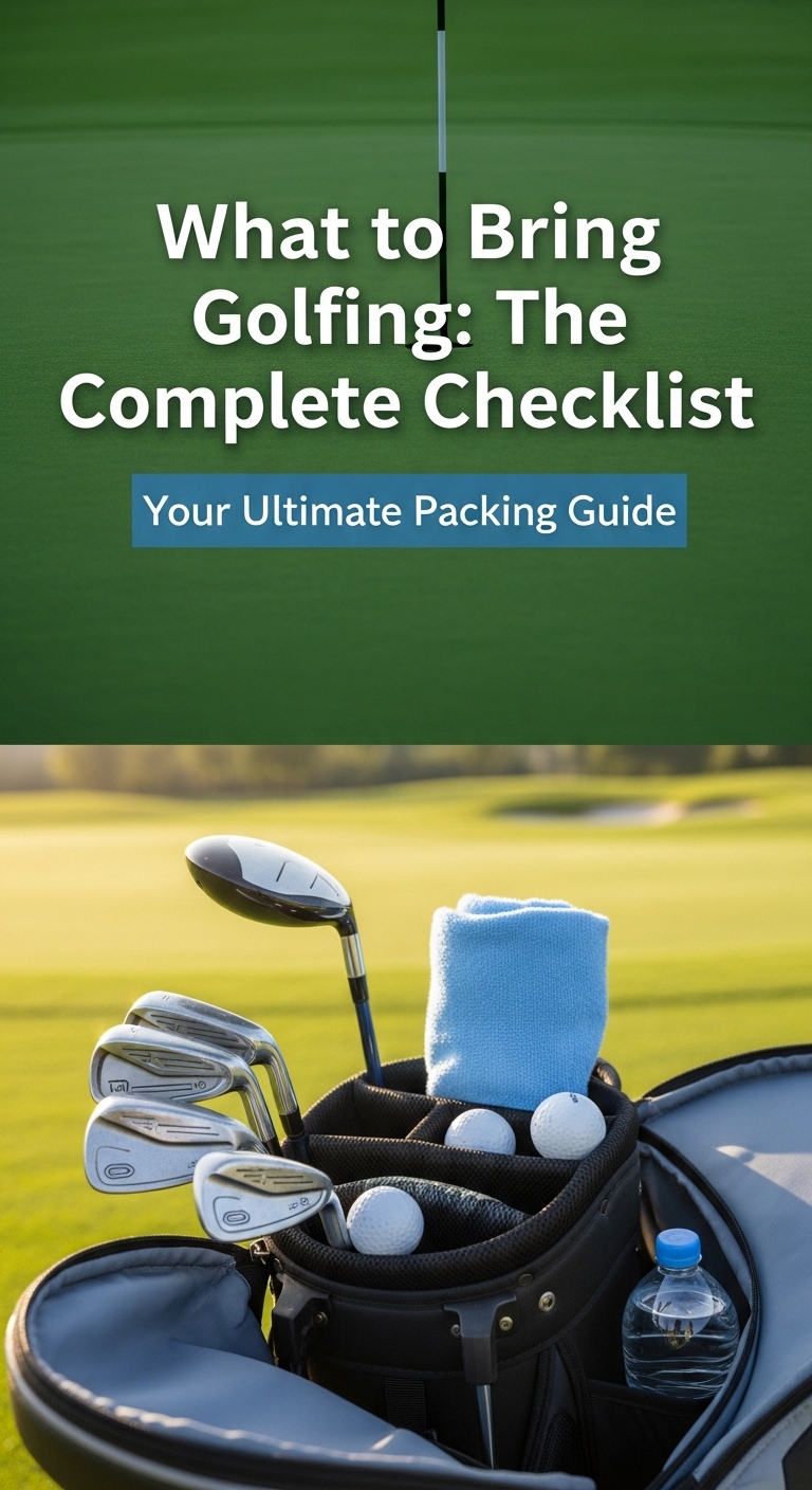 A Person Swinging A Golf Club, An Essential Item When Considering What To Bring Golfing.