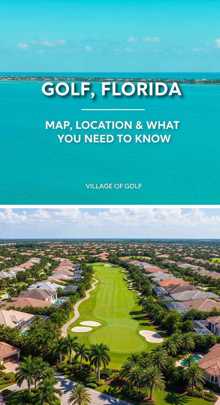 A Map Showing The Location Of Where Is Golf Florida In Palm Beach County.