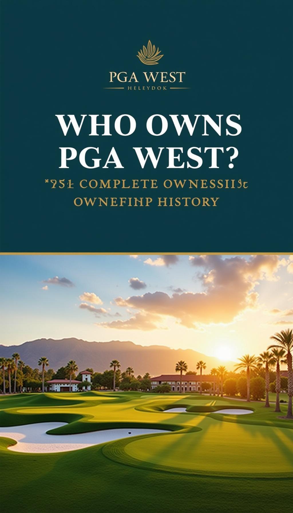 A Stunning Panoramic View Of A Pga West Golf Course, Showing Lush Green Fairways, Sand Traps, And Surrounding Mountains, Answering The Question Of Who Owns Pga West