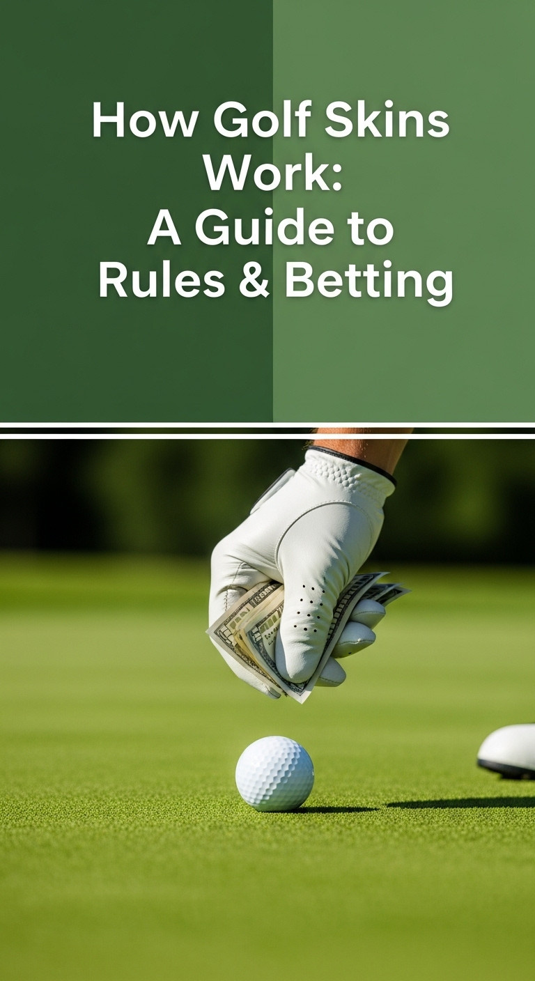 How Does Golf Skins Work Infographic Showing Scorecard And Players