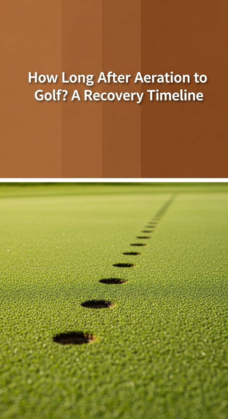 A Golfer Putting On A Green That Is Recovering From Aeration, Showing Small Visible Holes And A Light Dusting Of Sand.