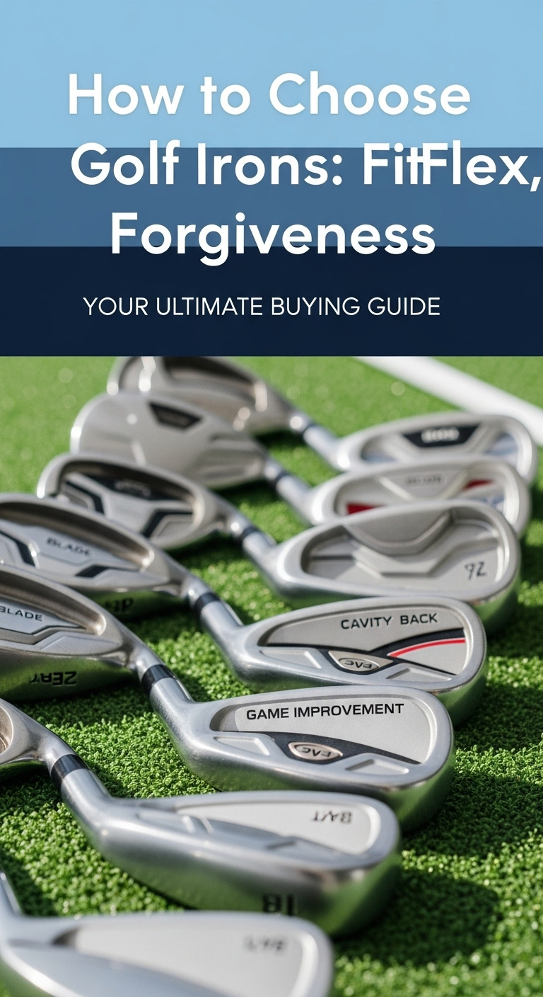 A Set Of Modern Golf Irons Arranged Neatly In A Golf Bag, Ready For A Round.