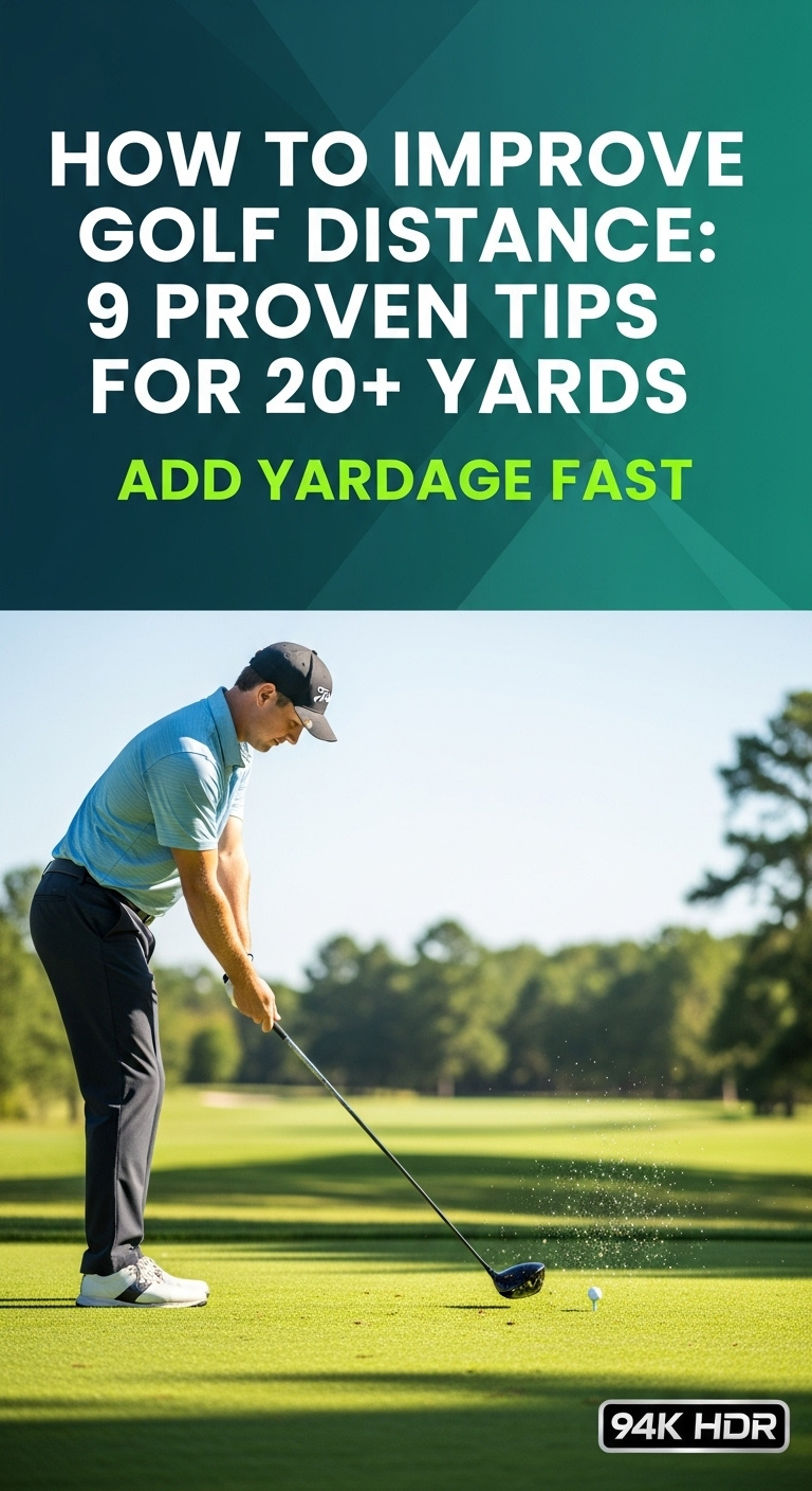 A Golfer At The Peak Of Their Swing Demonstrating How To Improve Golf Distance.