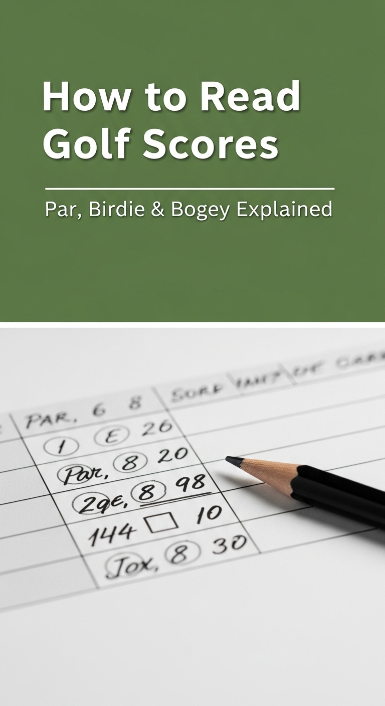 A Golf Ball And Pencil On A Scorecard Illustrating How To Read Golf Scores
