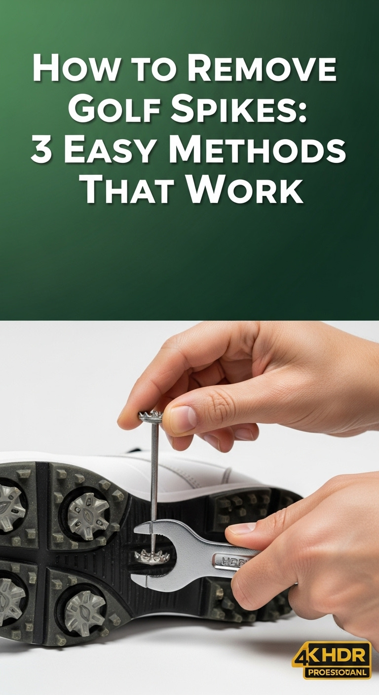 A Person Using A Tool To Remove A Golf Spike From A Shoe, Demonstrating How To Remove Golf Spikes