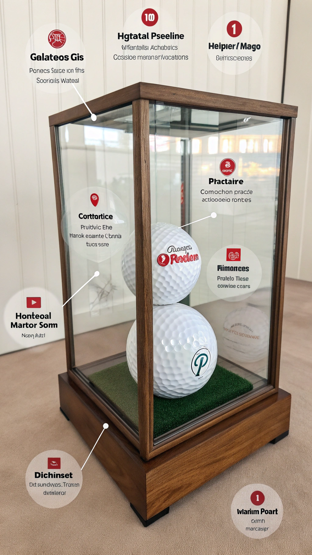 Elegant Single Ball Display Case With A Golf Ball And John Smith Varsity Golf 2021 2025 Engraved Plaque