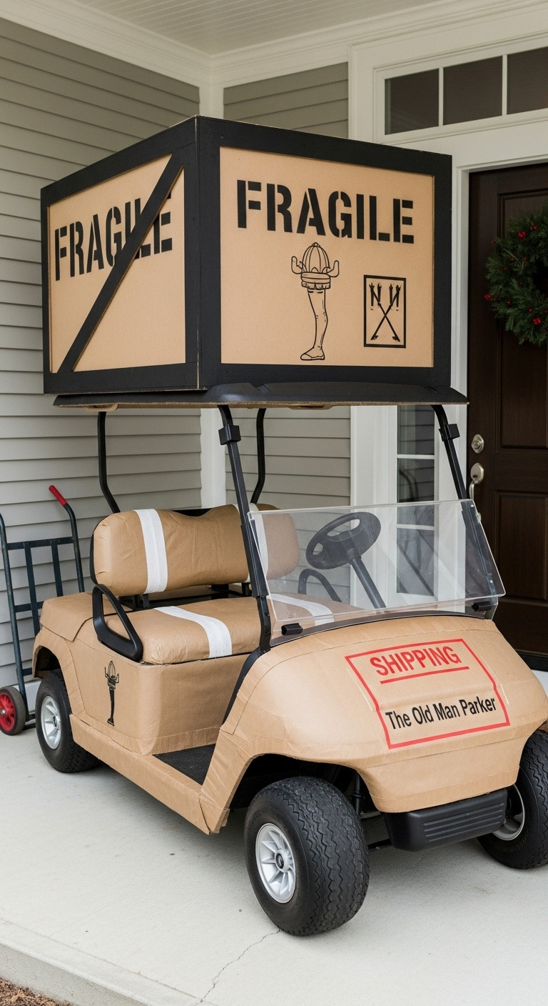 Fragile Crate Of Doom Christmas Story Golf Cart Decor Shipping Box Leg Lamp Old Man Parker Funny Holiday Float