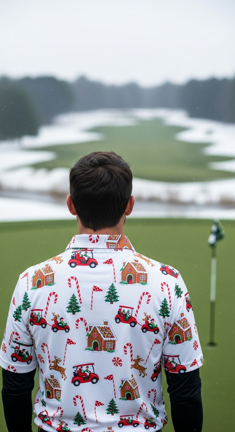11 Funny Christmas Golf Shirts For Your Festive Fairway Style Fairway To North Pole Polo Christmas Golf Shirt Wintery Golf Course Festive Holiday Golfer Fashion Whimsical Design