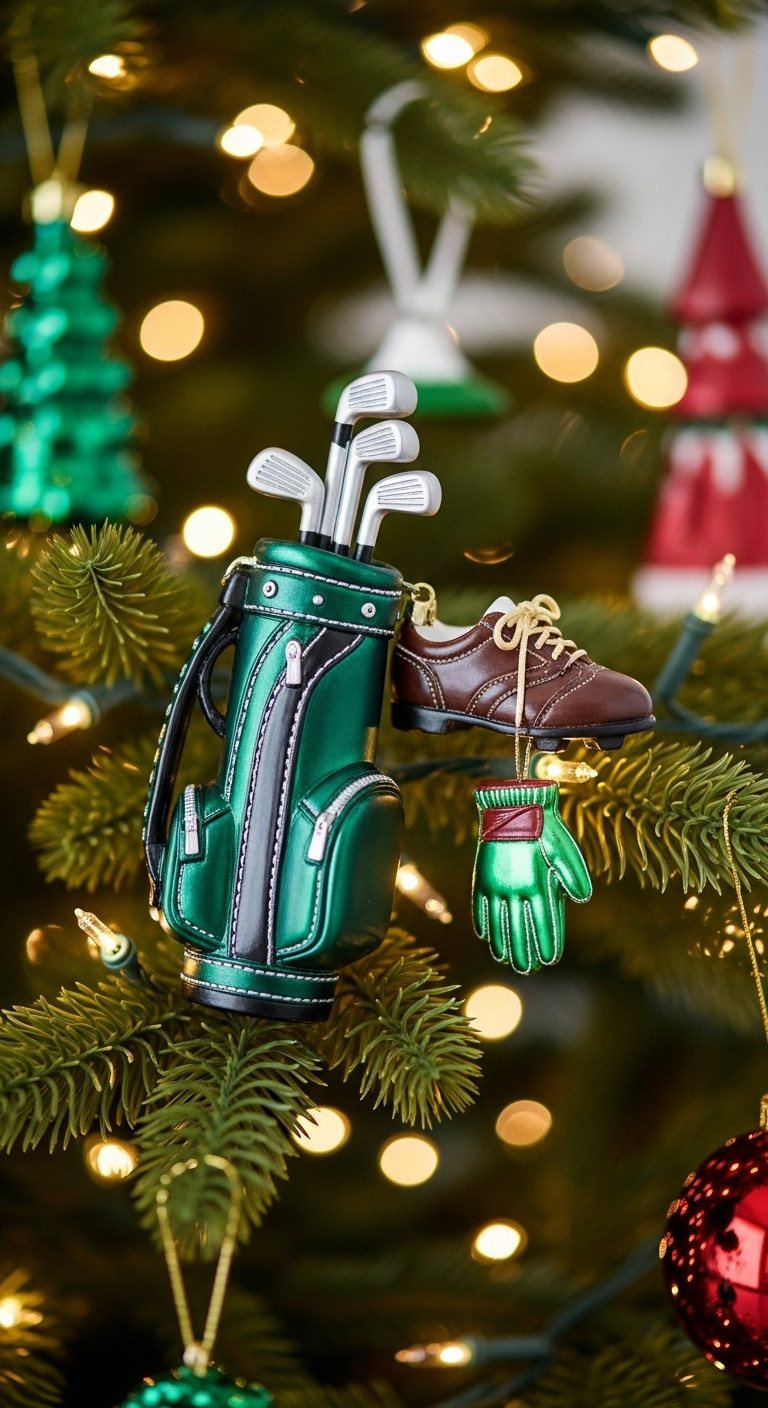 9 Creative Golf Themed Christmas Trees To Diy Or Buy Golfer'S Gear Christmas Tree Ornaments Miniature Golf Bag Shoe Glove Festive Golf Themed Decor Holiday Gifts