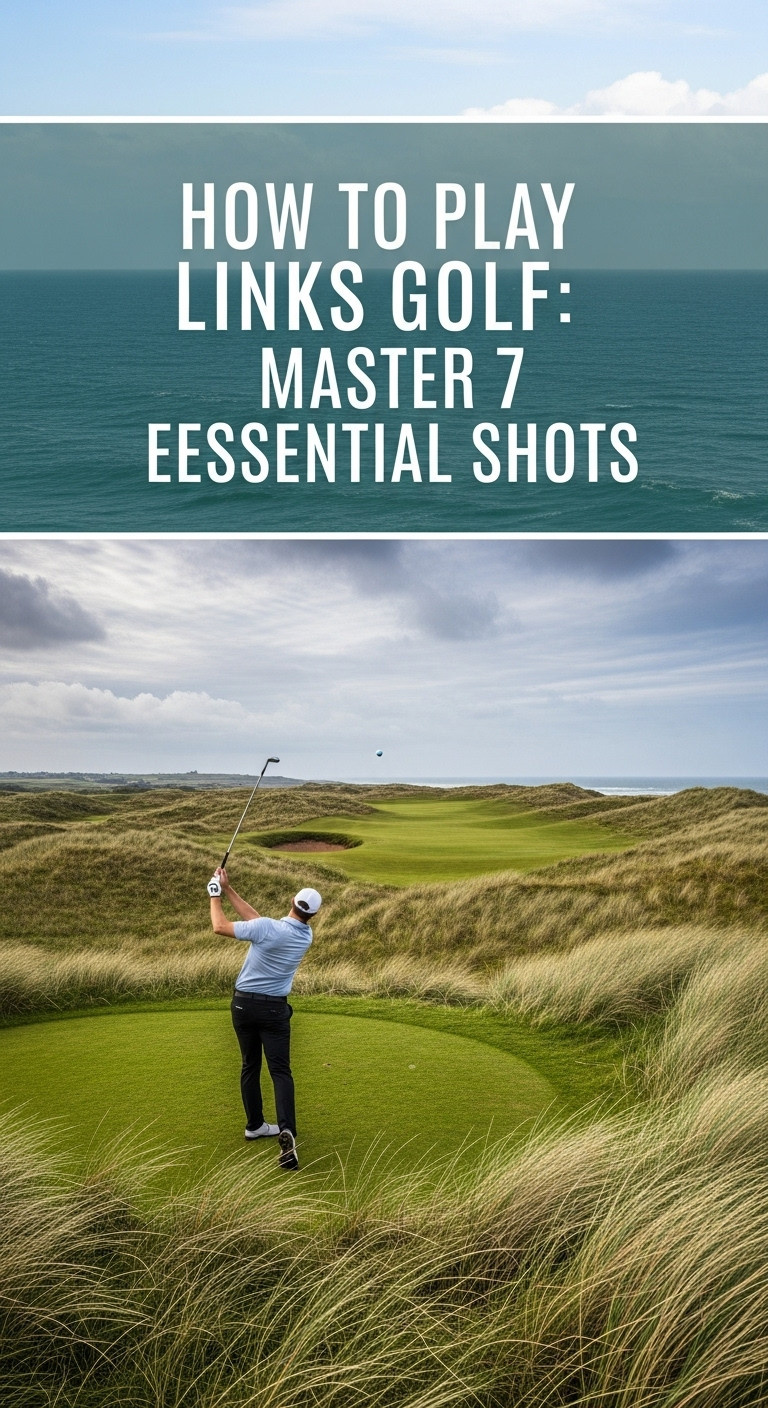 A Golfer Analyzing A Shot On A Windy, Undulating Links Golf Course, Showcasing How To Play Links Golf