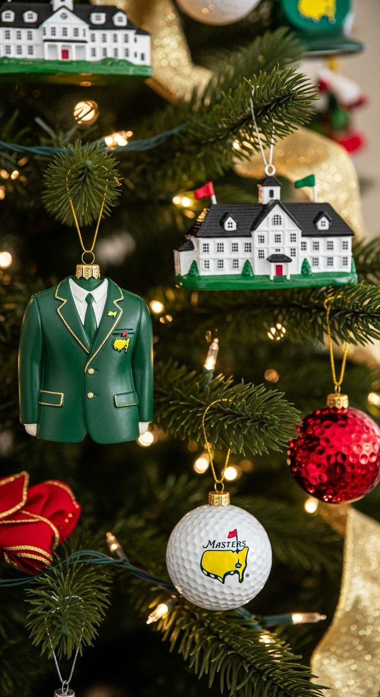 7 Brilliant Masters Golf Christmas Tree Decor Ideas Masters Golf Christmas Tree With Green Jacket And Clubhouse Ornaments On A Lush Branch With Warm Lights