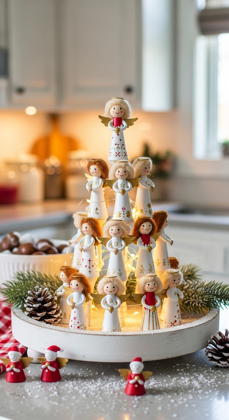 7 Creative Golf Tee Christmas Tree Ideas To Diy This Season Mini Golf Tee Angel Tree Diy Holiday Decor Charming Golf Themed Craft Tiered Tray Christmas Angels Festive Display