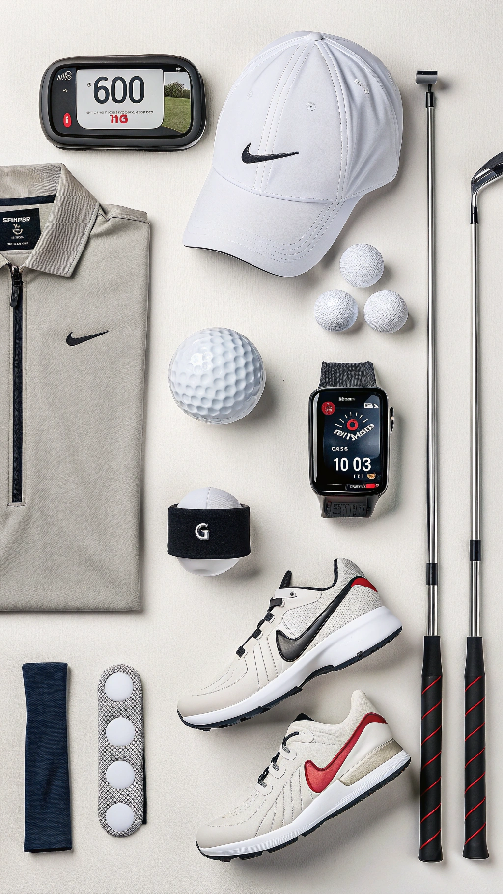 Personal Golf Launch Monitor On Grass Behind A Teed Up Golf Ball With A Tablet Displaying Swing Data And A Driver