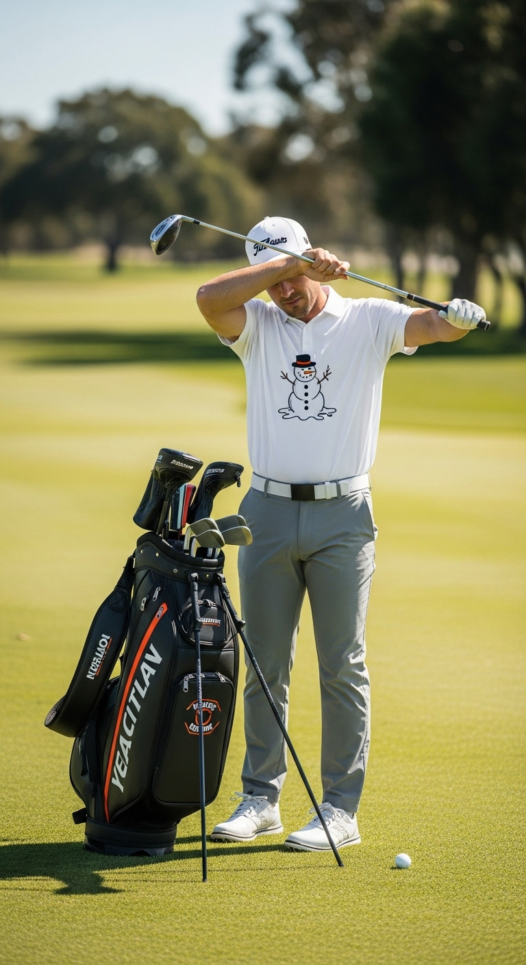 11 Funny Christmas Golf Shirts For Your Festive Fairway Style Snowman Meltdown Polo Funny Christmas Golf Shirt Golfer Joke Festive Holiday Golf Attire Comical Golf Fashion