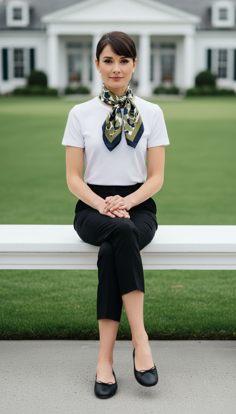 Vintage Golf Outfits 9 Stunning Ideas To Create Your Look Stylish Woman In A Vintage Argyle Vest, Modern Pants, Leaning On A Railing At An Urban Rooftop Golf Range At Sunset.