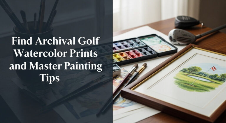 Find Archival Golf Watercolor Prints And Master Painting Tips
