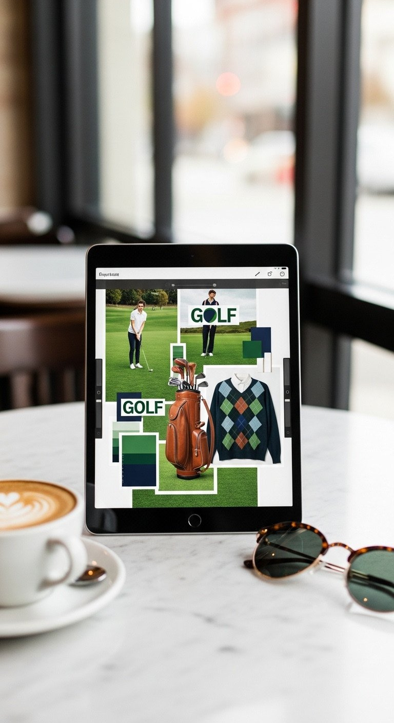 11 Golf Aesthetic Collage Ideas To Perfect Your Room Macro Photo Of An Abstract Golf Course Collage Made From Torn, Textured Green And Beige Paper Representing Fairway And Sand.
