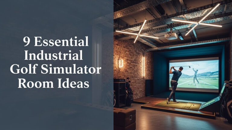 9 Essential Industrial Golf Simulator Room Ideas 9 Essential Industrial Golf Simulator Room Ideas