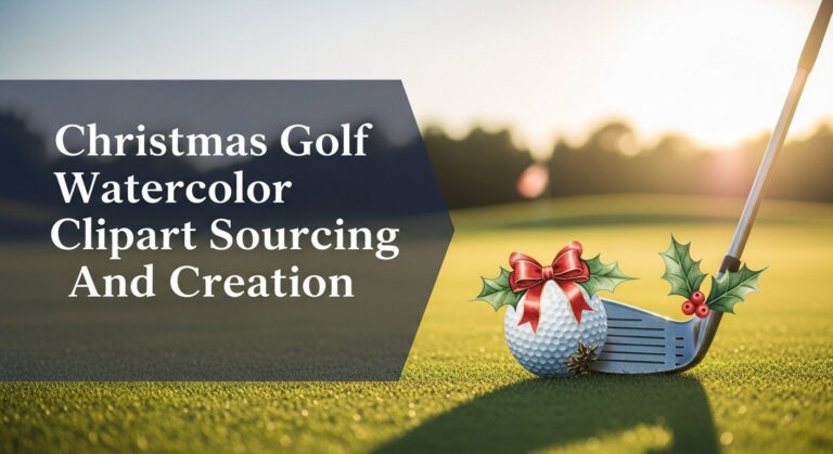 Christmas Golf Watercolor Clipart Sourcing And Creation [Year]