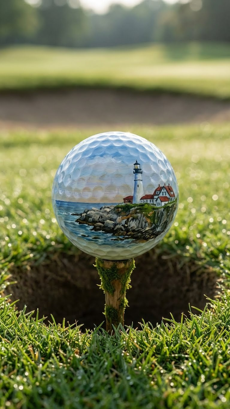 13 Golf Ball Crafts For Kids: Simple Diy Art &Amp; Play Close-Up Of A Smooth, Hand-Painted Golf Ball With Pristine Clarity, Showcasing Unique Artistry And Design.
