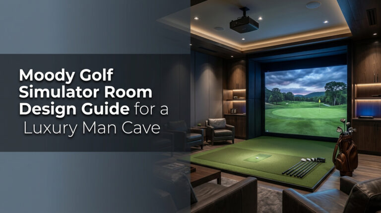 Moody Golf Simulator Room Design Guide For A Luxury Man Cave