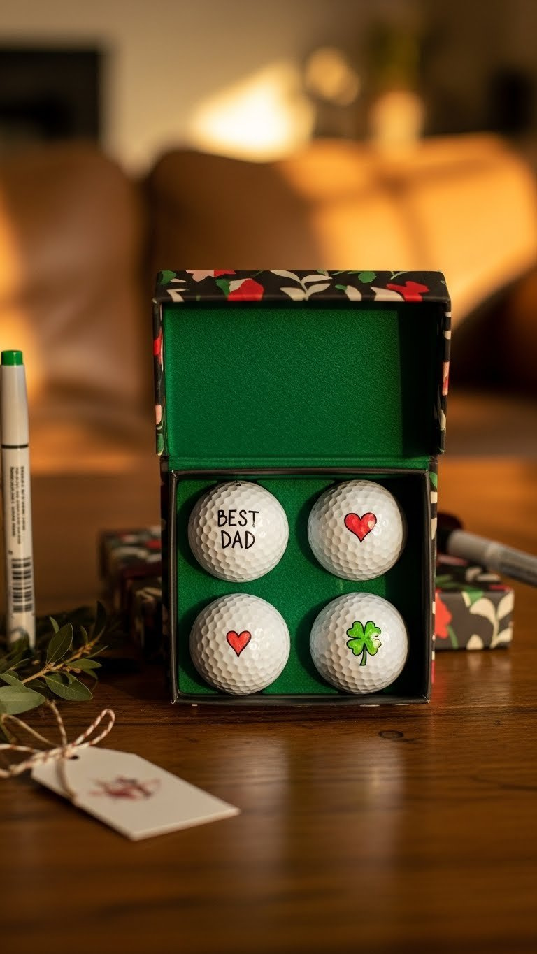 How To Draw A Golf Ball: 9 Creative Art &Amp; Marking Ideas Personalized Golf Ball Gift Set Featuring Custom Heartfelt Designs In Elegant Open Box With Green Felt Lining