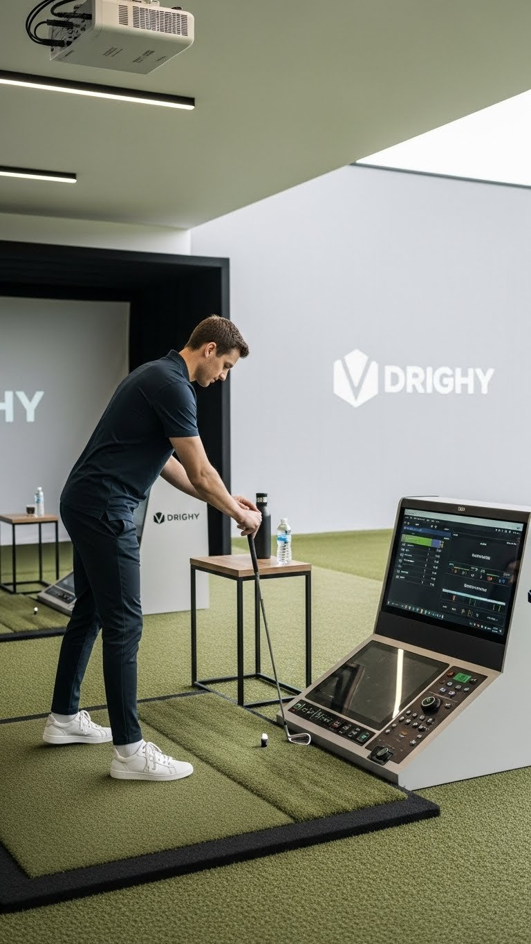 7 Expert Commercial Golf Simulator Room Designs Sleek, High-Performance Commercial Golf Training Studio Features A State-Of-The-Art Launch Monitor And Professional Impact Screen.