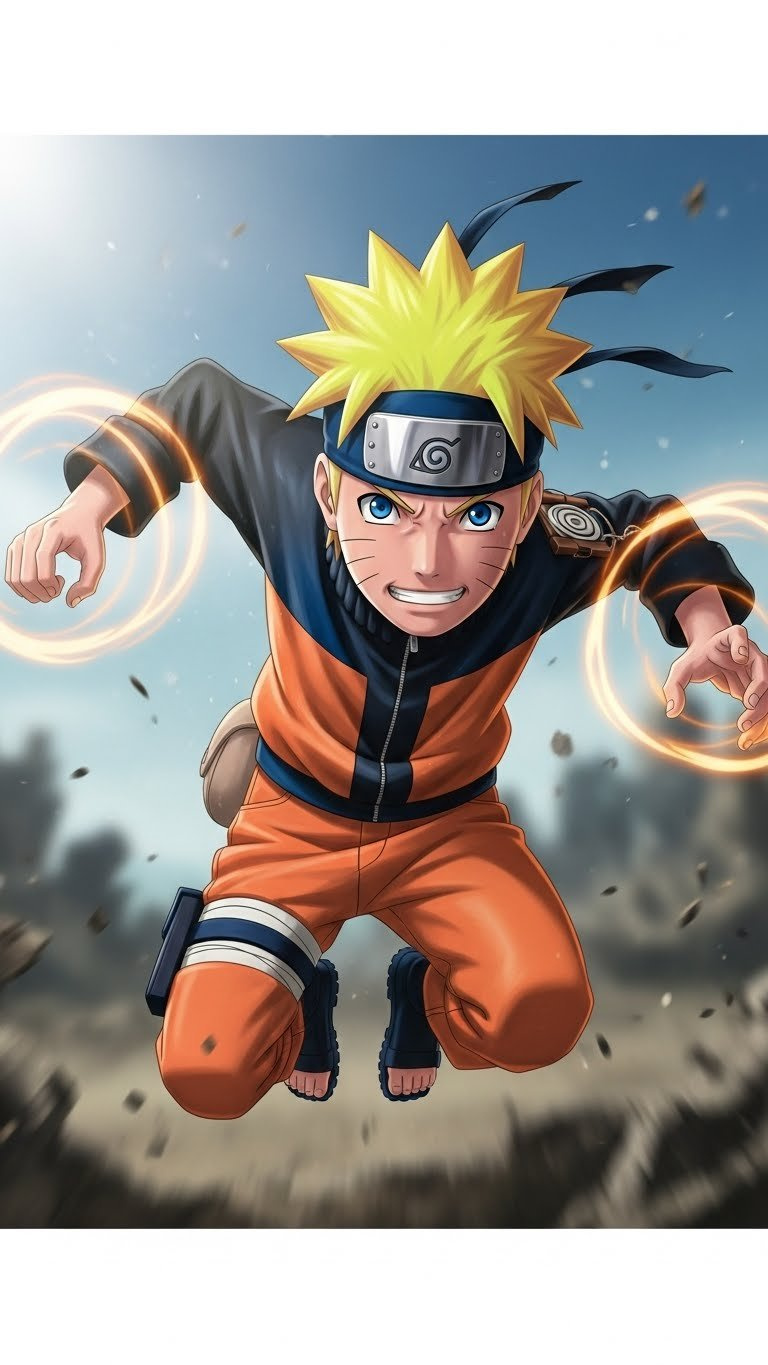 White Golf Ball With Minimalist Naruto Kunai Knife Black Outline Design On Putting Green With Blurred Golf Hole.