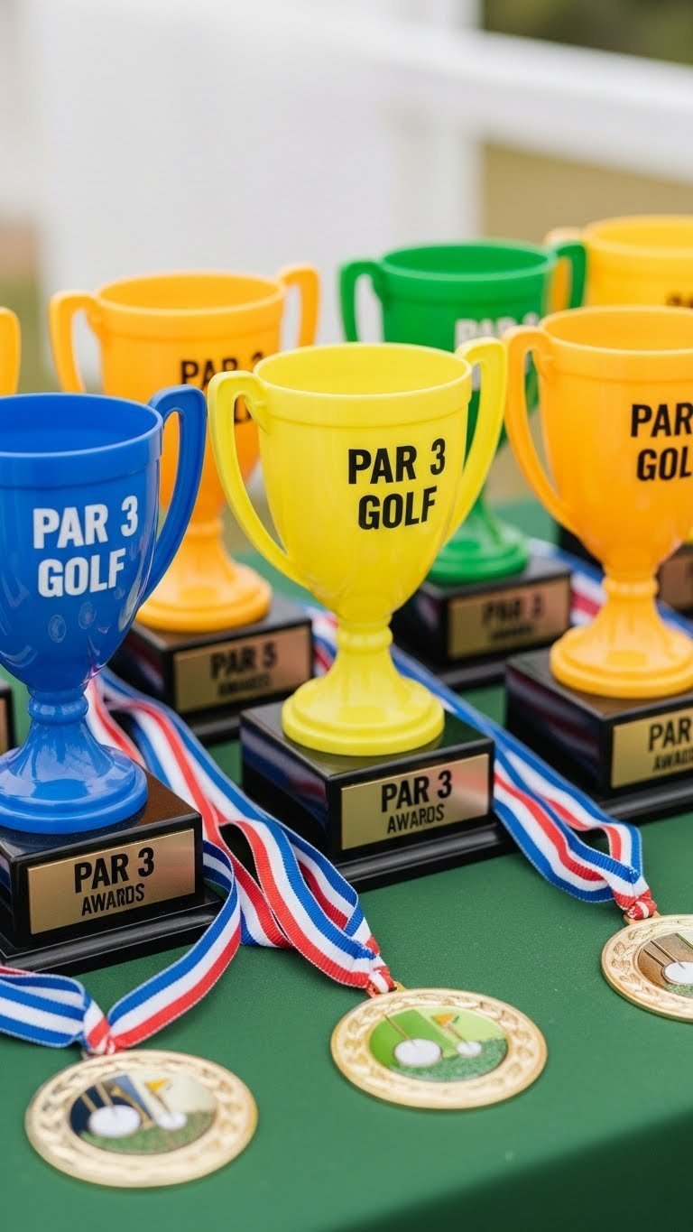 Digital Golf-Themed Thank You Note Displayed On Tablet With Physical Cards On Minimalist Desk