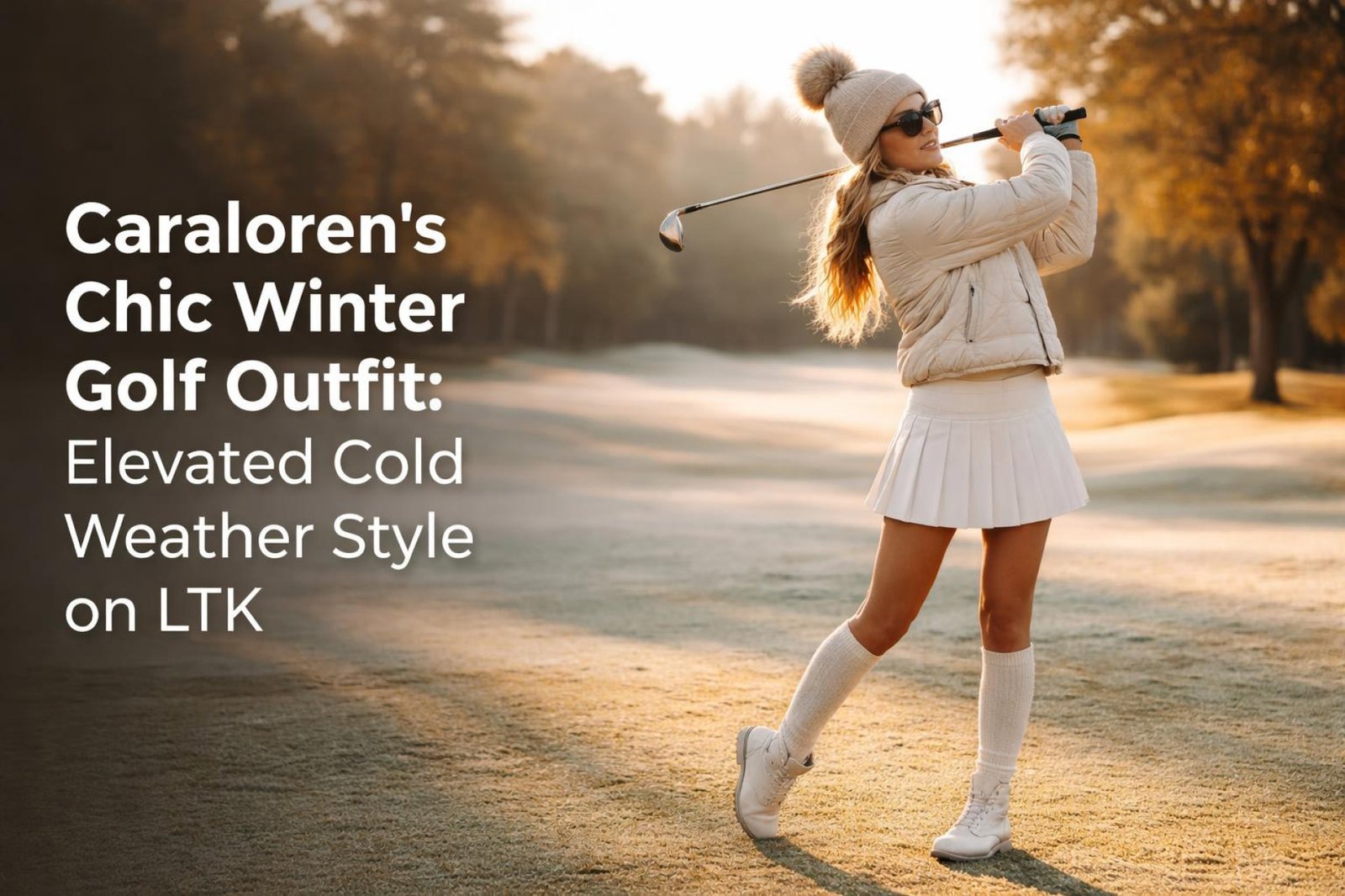 Caraloren's Chic Winter Golf Outfit: Elevated Cold Weather Style On LTK