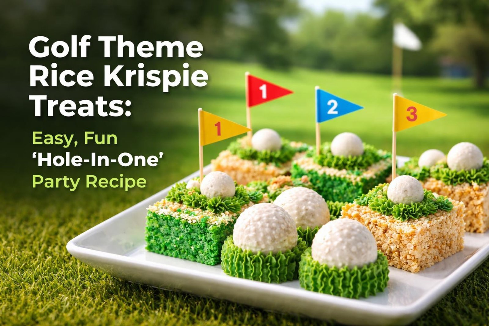 Golf Theme Rice Krispie Treats: Easy, Fun 'Hole-In-One' Party Recipe