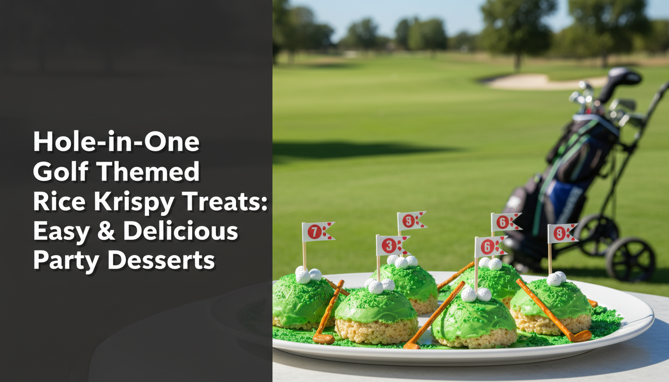 Hole-in-One Golf Themed Rice Krispy Treats: Easy & Delicious Party Desserts