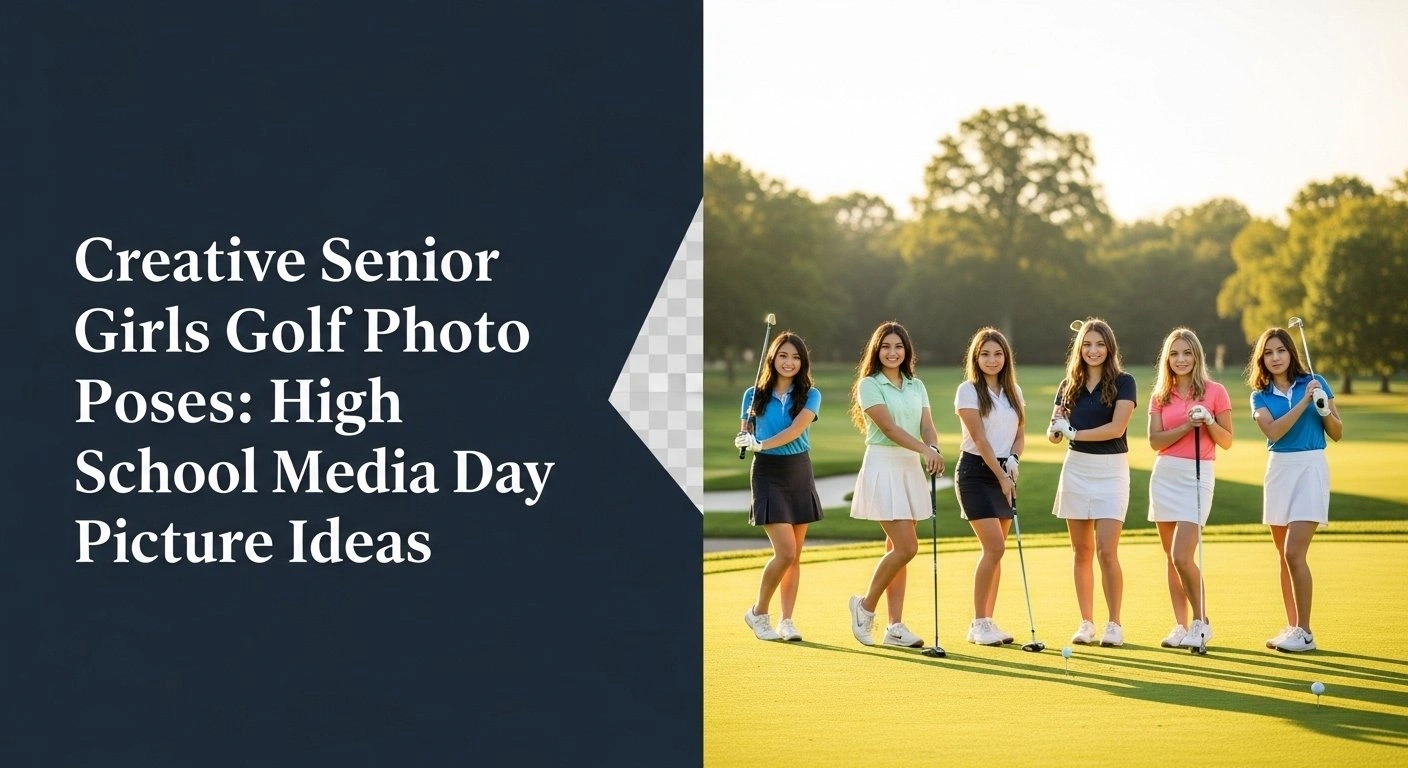 Creative Senior Girls Golf Photo Poses: High School Media Day Picture Ideas