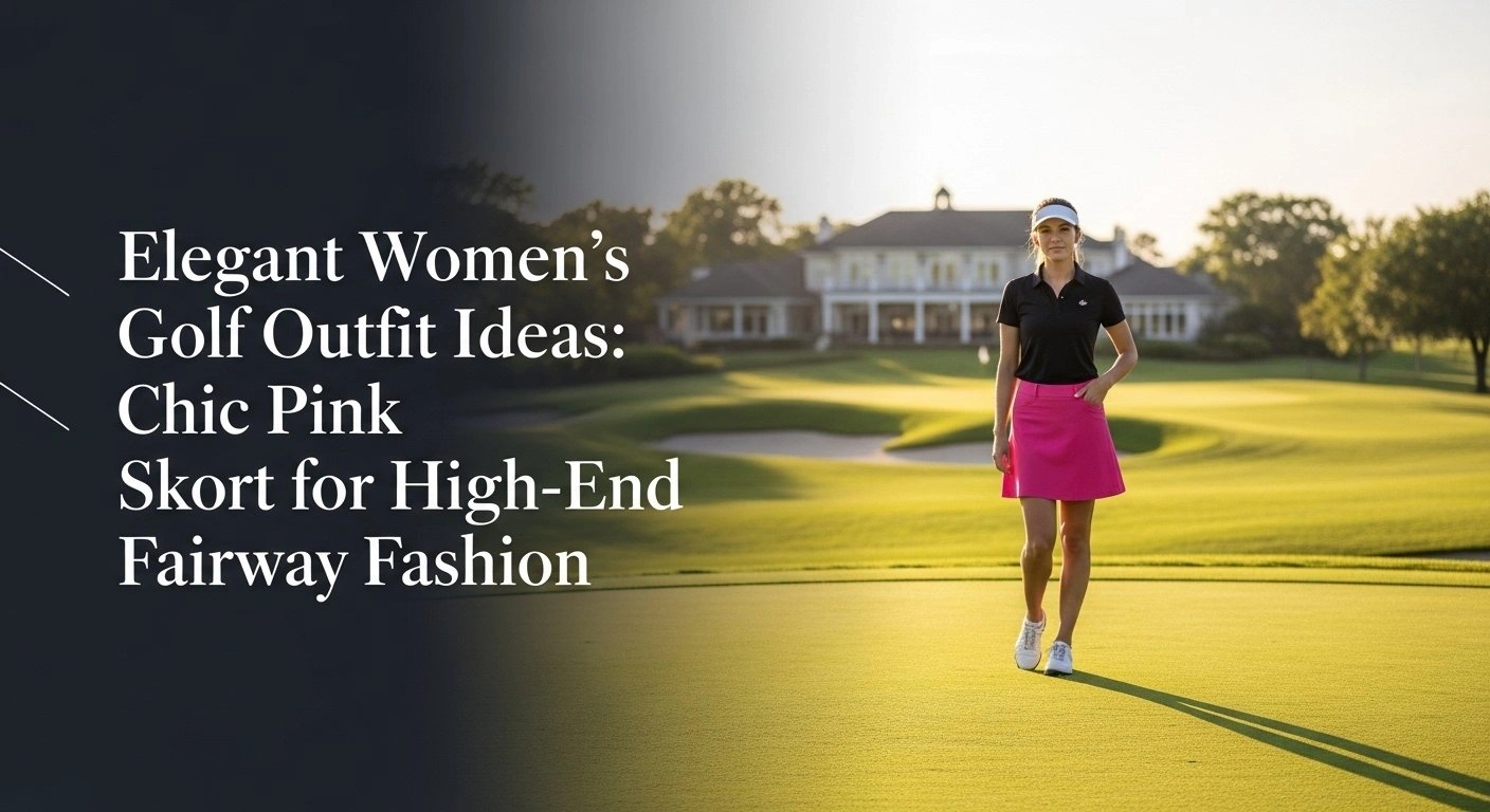Elegant Women's Golf Outfit Ideas: Chic Pink Skort For High-End Fairway ...