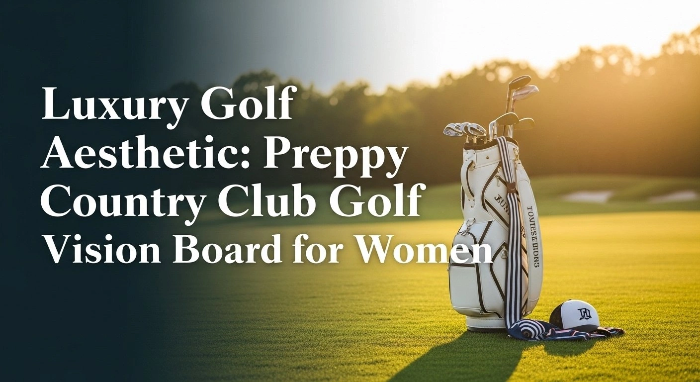 Golf Course Vision Luxury Golf Aesthetic: Preppy Country Club Golf Vision Board For Women